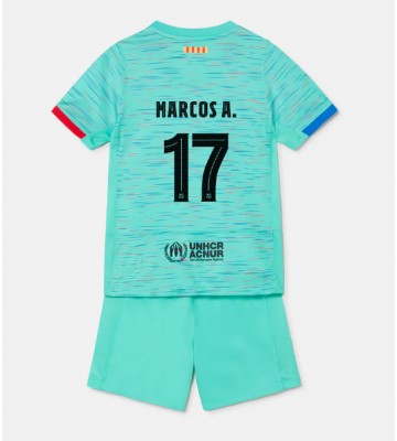 Maillot de foot Barcelona Marcos Alonso #17 Troisième enfant 2023-24 Manches Courte (+ pantalon court)